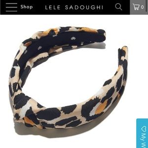 Lele Sadoughi silk leopard print headband
